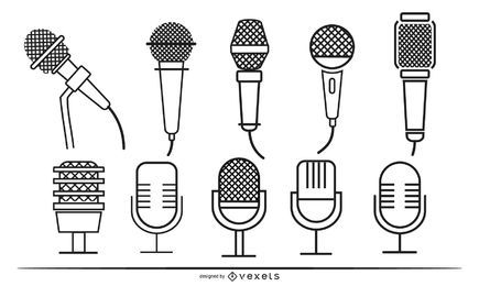 Conjunto de curso de microfones