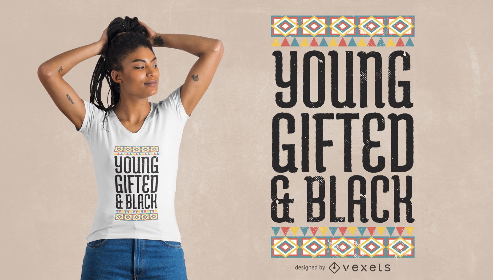 Young gifted black t-shirt design