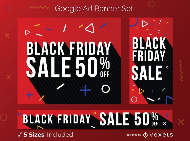 Black friday memphis banner set Black friday memphis banner set