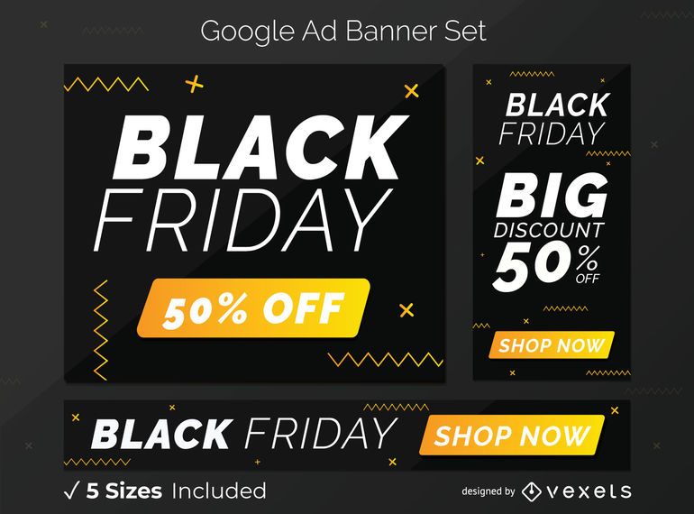 Schwarzer Freitag Google Ad Banner Set Schwarzer Freitag Google Ad Banner Set