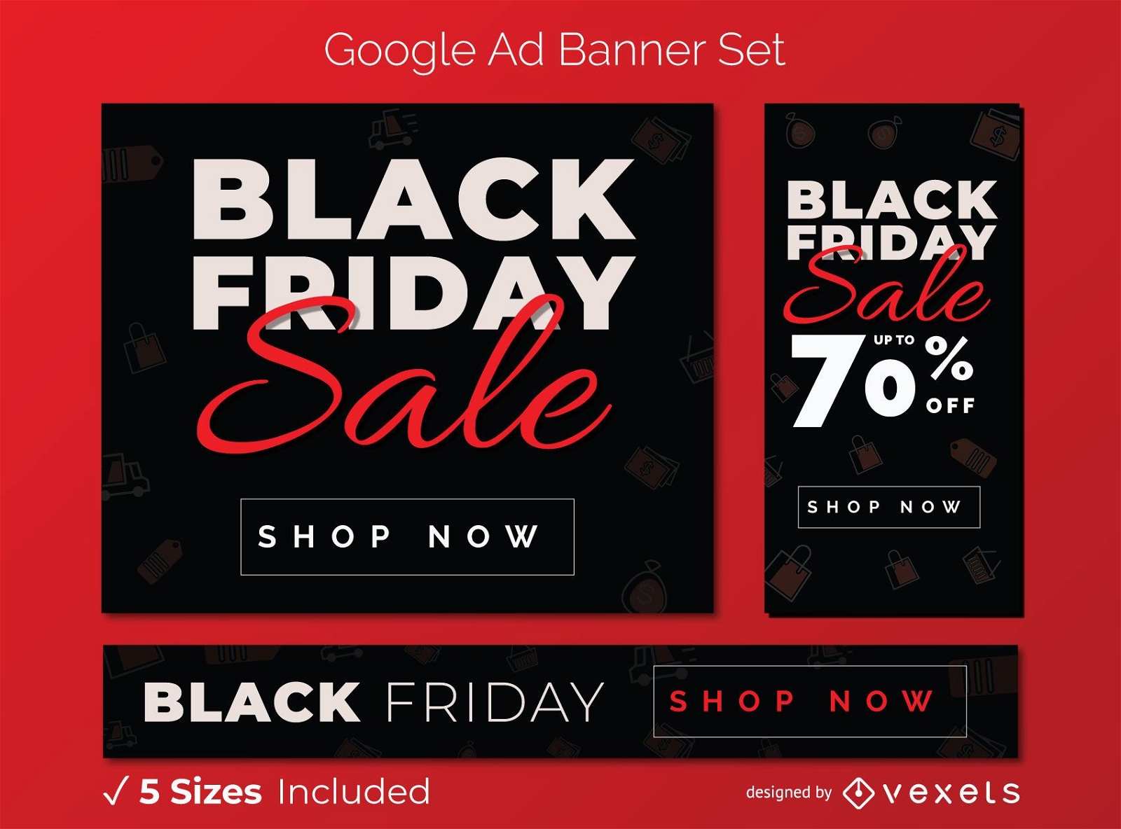 Black Friday-Zitat Google Ad-Banner-Set