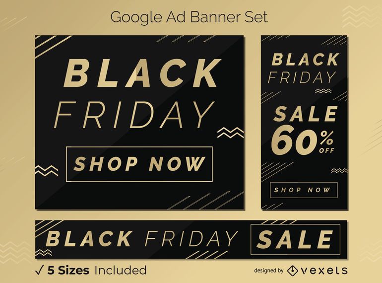Schwarzer Freitag Rabatt Banner Set Schwarzer Freitag Rabatt Banner Set