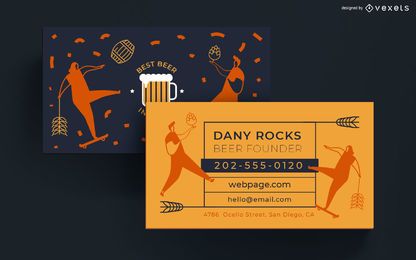 Beer business card template Beer business card template