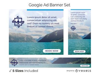 Travel agency banner set