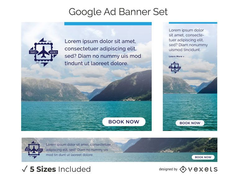 Travel agency banner set Travel agency banner set