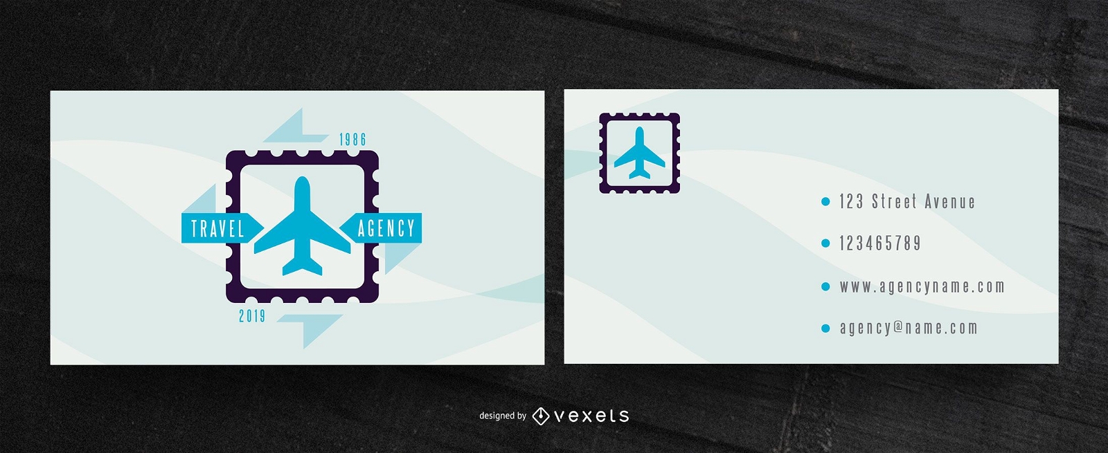 Design de cartão de visita para agências de viagens
