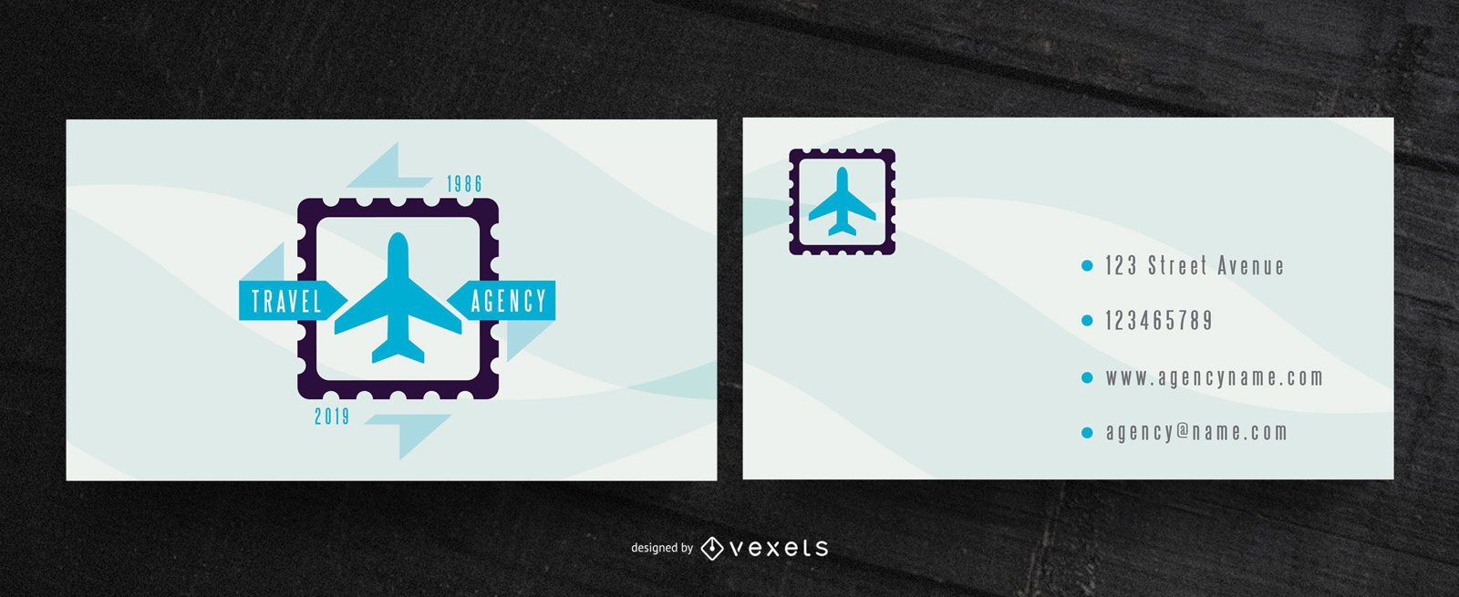 Visitenkarten-Design des Reisebüros