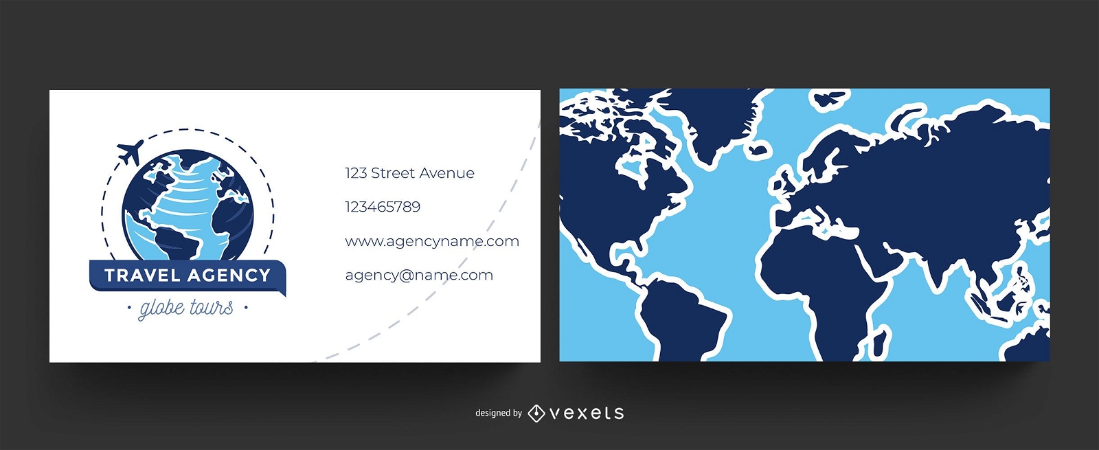 Travel agency world business card