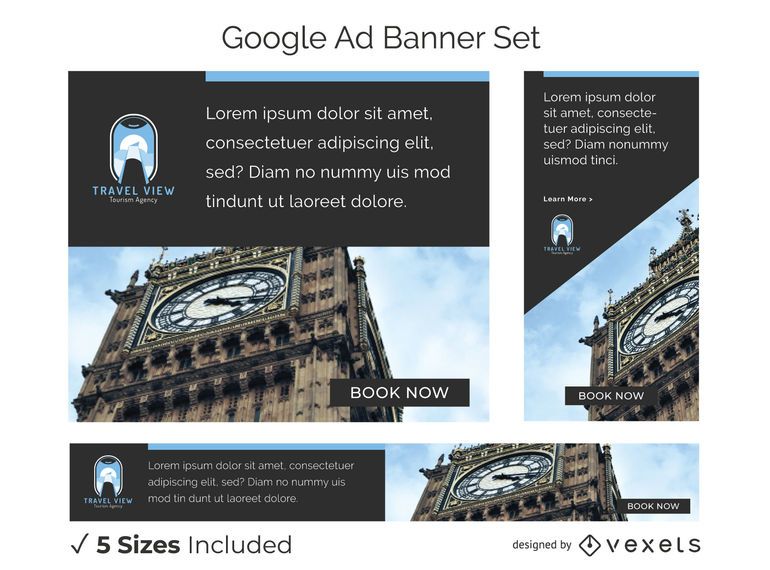 Travel view banner set Travel view banner set