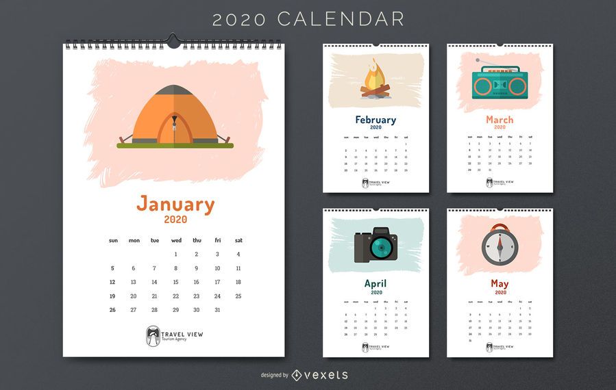 Calendário Travel 2020 Calendário Travel 2020