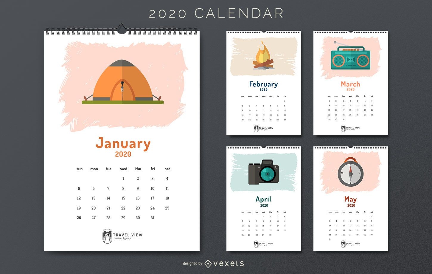 Travel 2020 calendar