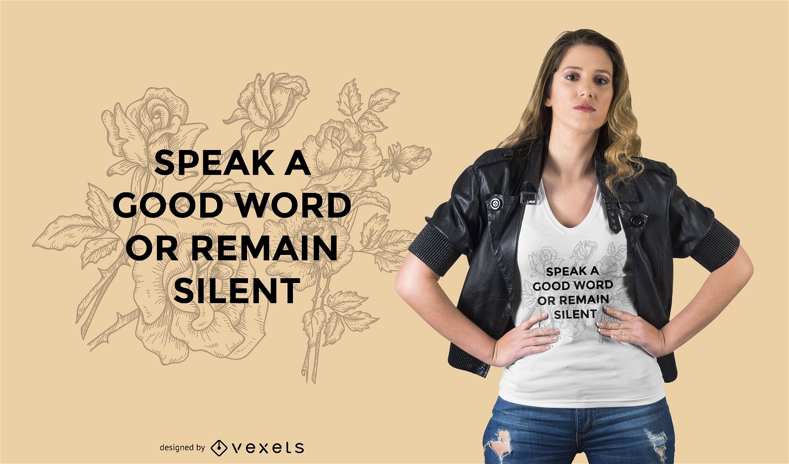 Speak quote t-shirt design