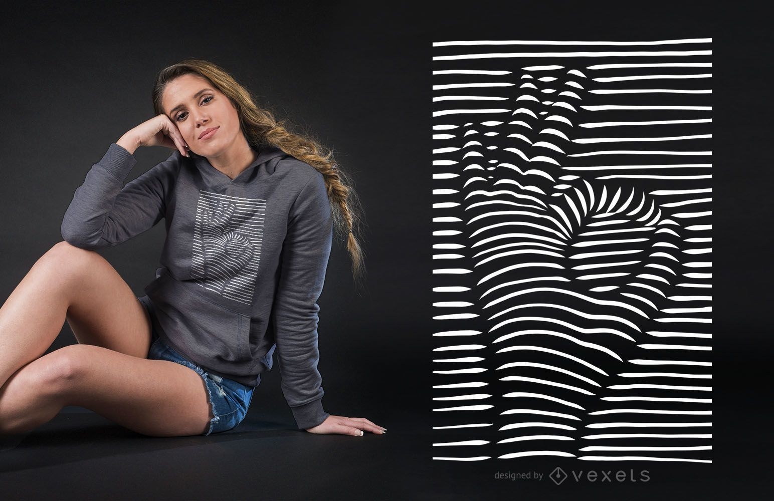 3D-Effekt OK Handzeichen T-Shirt Design