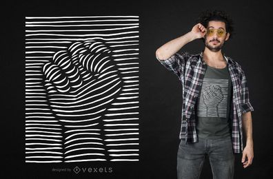 Diseño de camiseta con puño en relieve de efecto 3D Diseño de camiseta con puño en relieve de efecto 3D