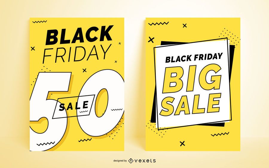 Black friday poster set Black friday poster set