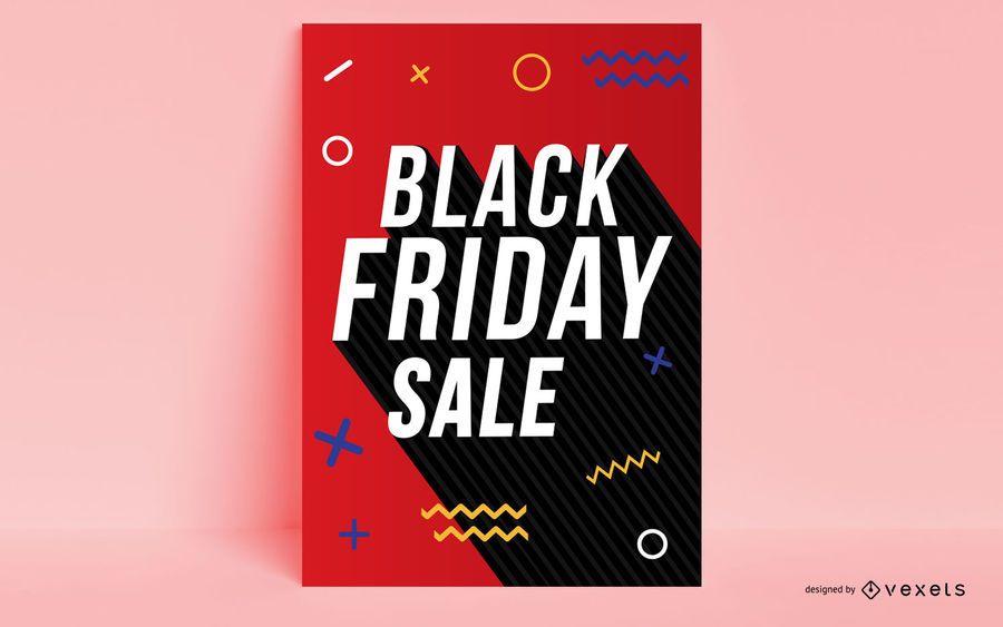 Black friday memphis poster design Black friday memphis poster design