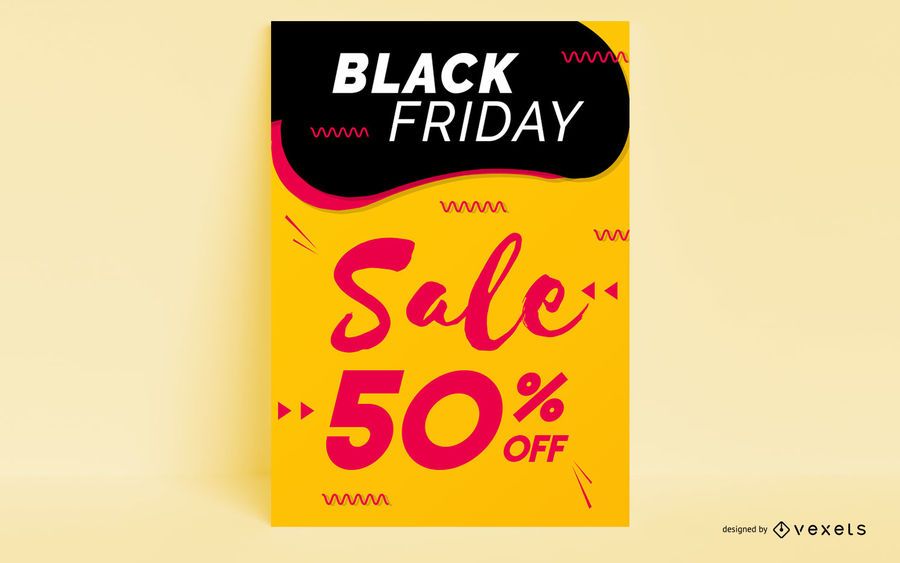 Diseño de cartel de venta de viernes negro Diseño de cartel de venta de viernes negro