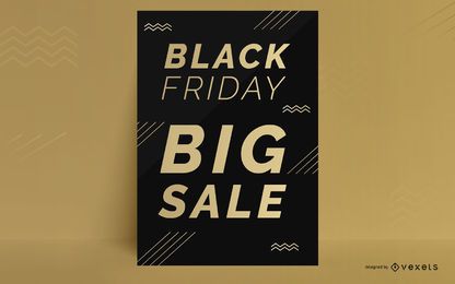 Design de cartaz com desconto na Black Friday