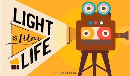 Filmmaking Camera Flat Design Illustration Filmmaking Camera Flat Design Illustration