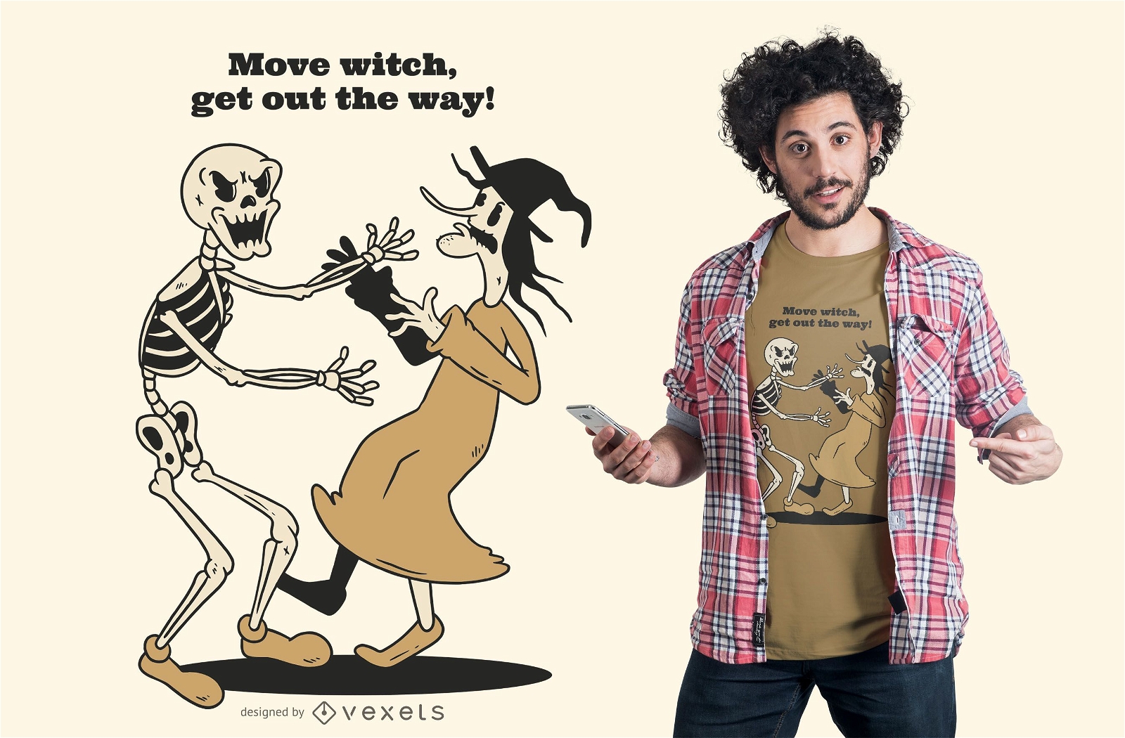 Move witch t-shirt design