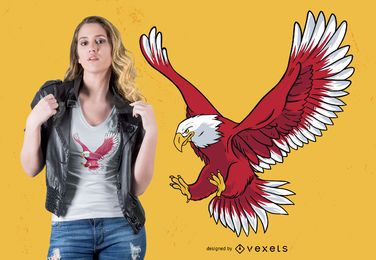 Diseño de camiseta de águila calva Diseño de camiseta de águila calva