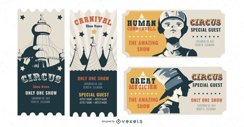 Circus Ticket Design Pack