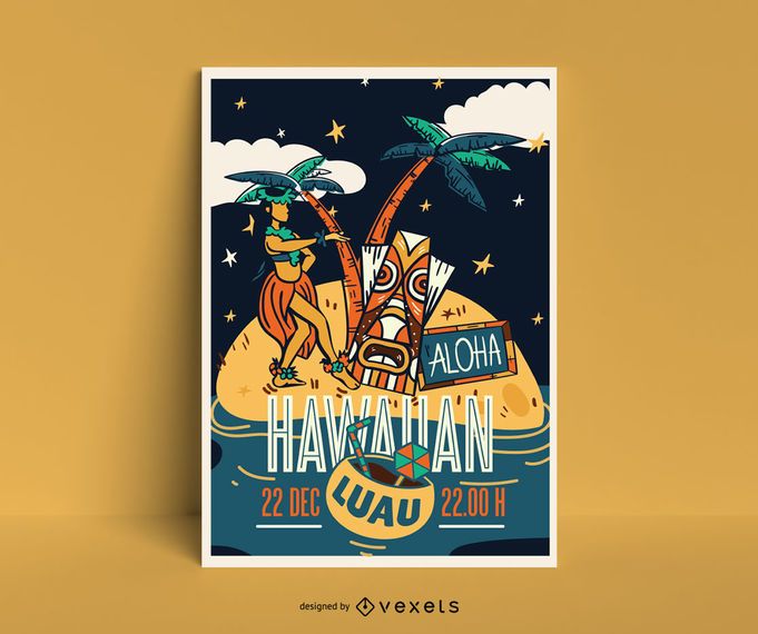 Hawaii Plakat Vorlage Hawaii Plakat Vorlage
