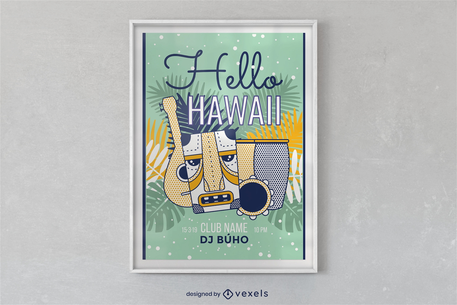 Aloha-Hawaii-Poster-Vorlage