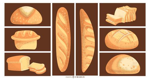 Bread illustrations set Bread illustrations set