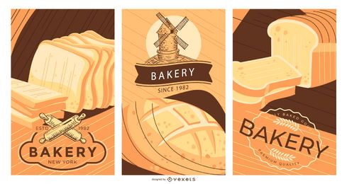 Bakery Editable Poster Design Set