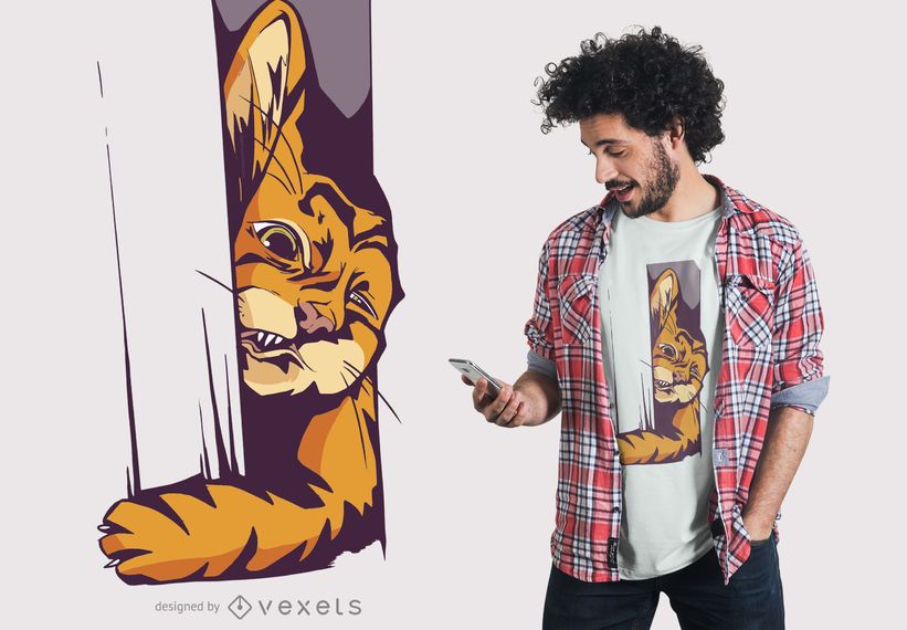 Trapped Cat T-shirt Design Trapped Cat T-shirt Design