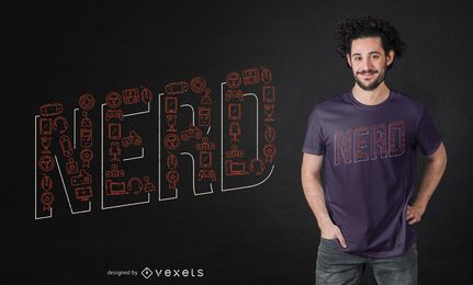 Nerd Lettering T-shirt Design Nerd Lettering T-shirt Design