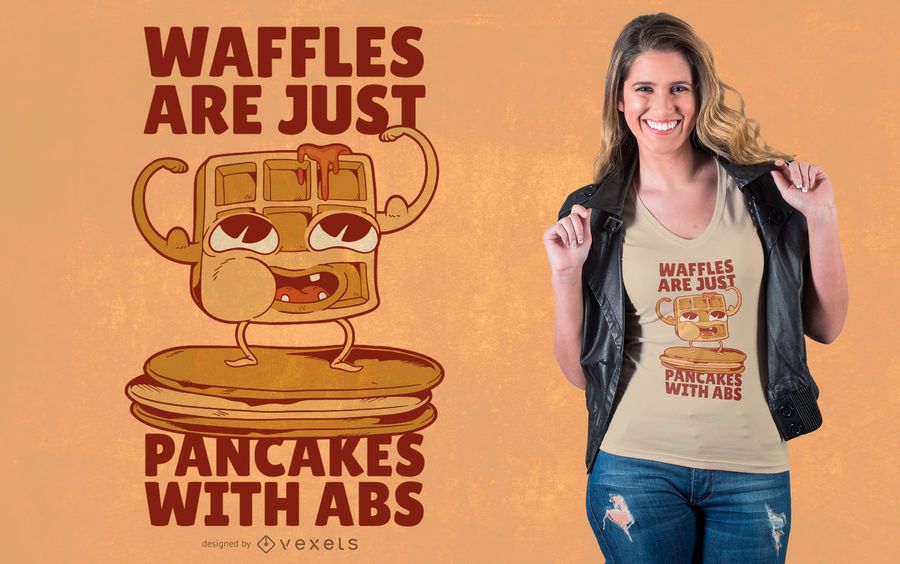 Waffles pancakes t-shirt design Waffles pancakes t-shirt design