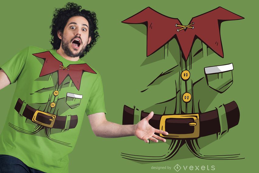 Christmas elf costume t-shirt design Christmas elf costume t-shirt design
