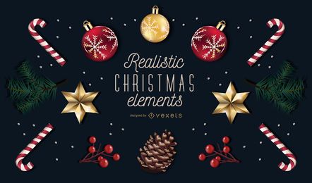 Realistische Weihnachten Element Pack Realistische Weihnachten Element Pack