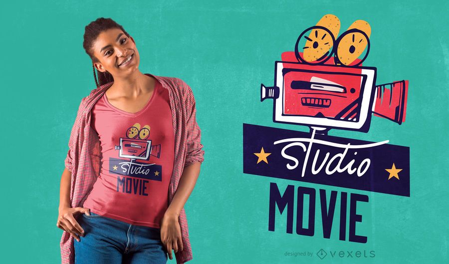 Diseño de camiseta de película de estudio. Diseño de camiseta de película de estudio.