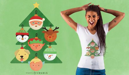 Christmas tree characters t-shirt design Christmas tree characters t-shirt design