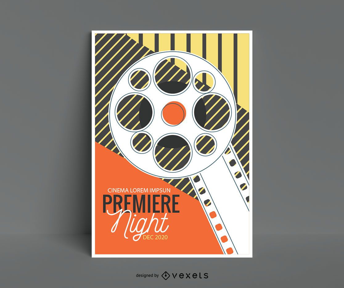 Design editável de pôster de cinema vintage