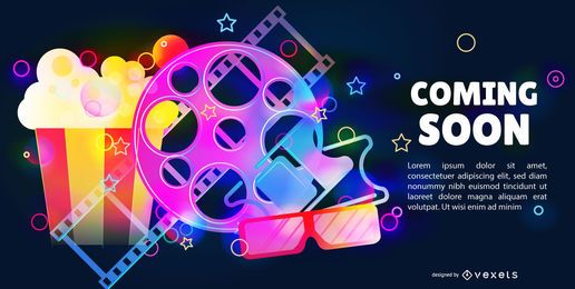Coming Soon Movie Bearbeitbares Banner