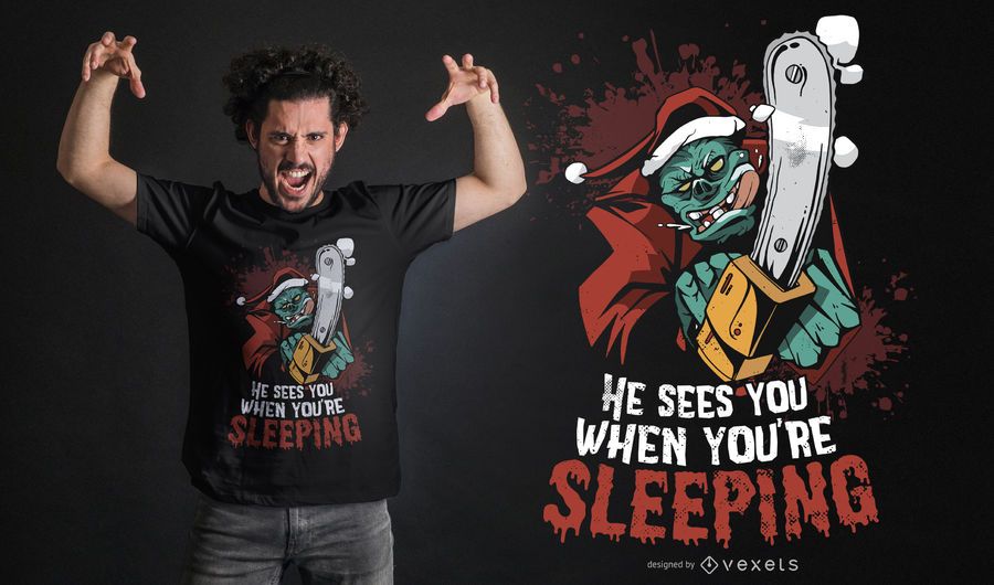 Diseño de camiseta monster santa Diseño de camiseta monster santa