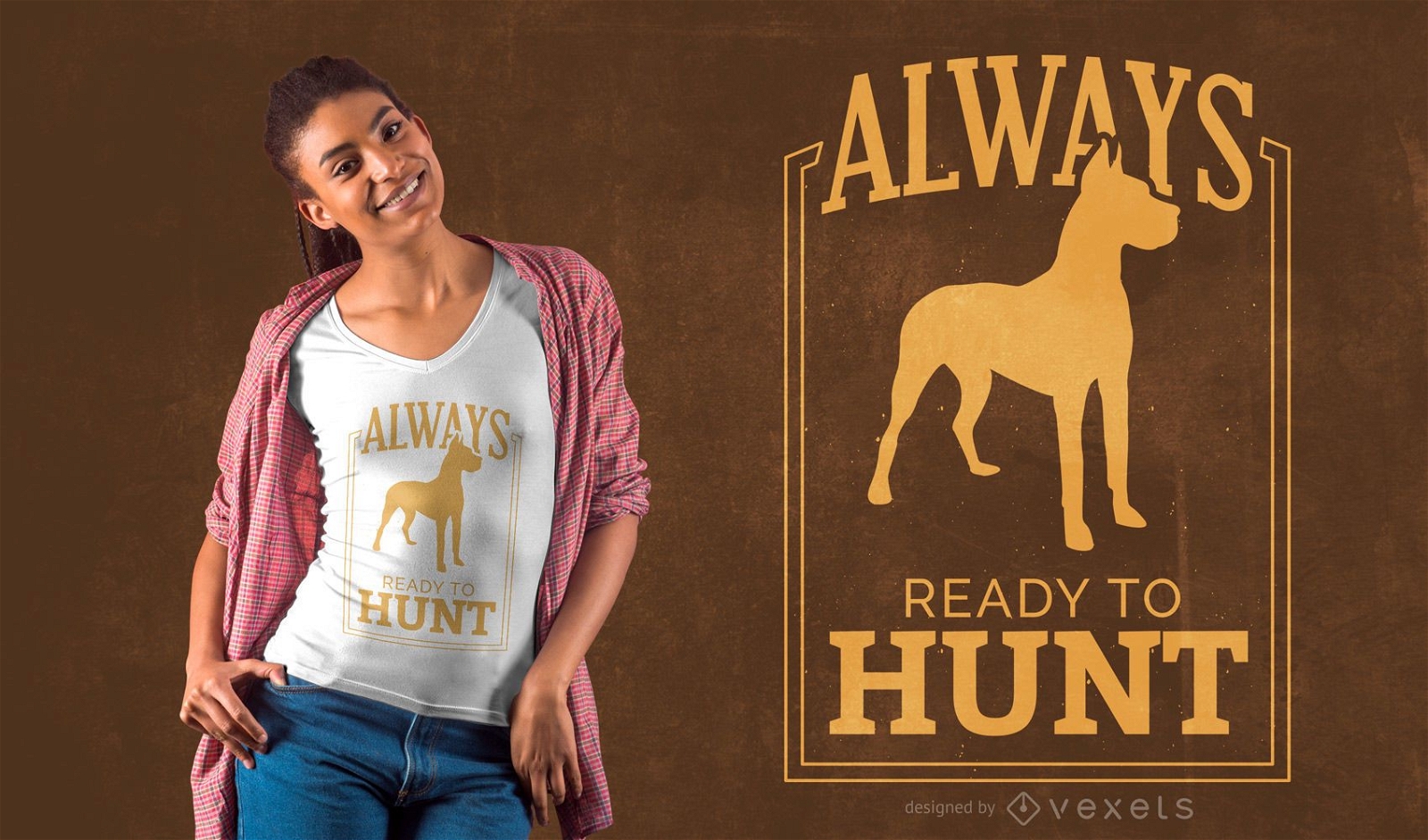 Diseño de camiseta de cita de caza