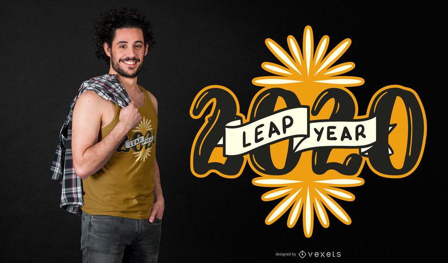 Leap year 2020 t-shirt design Leap year 2020 t-shirt design