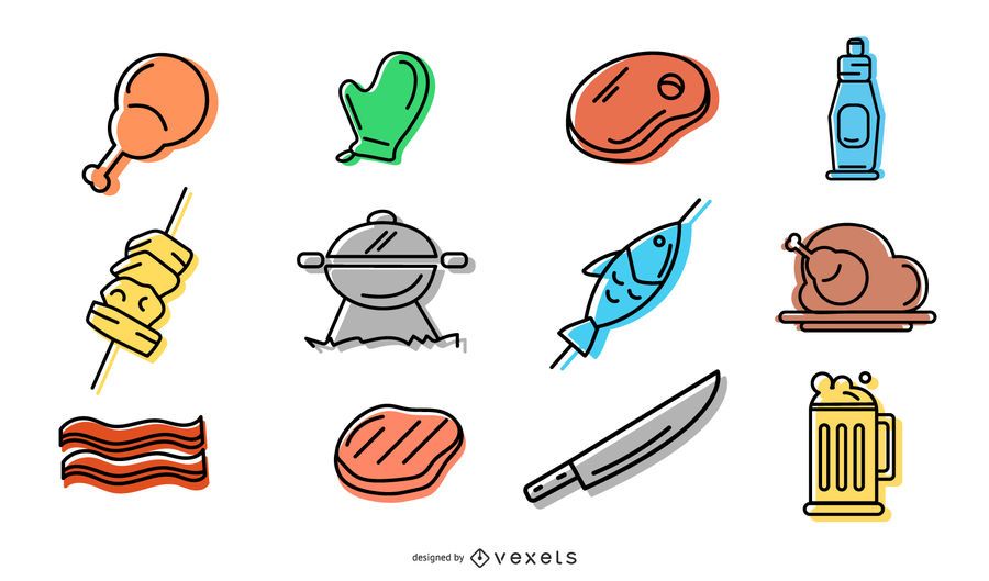 Barbecue Icon Design Pack Barbecue Icon Design Pack