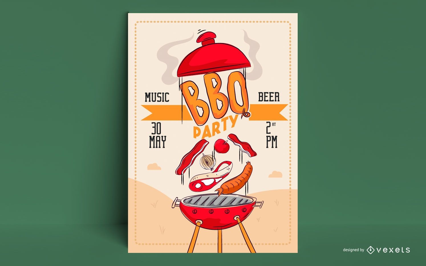 BBQ poster template
