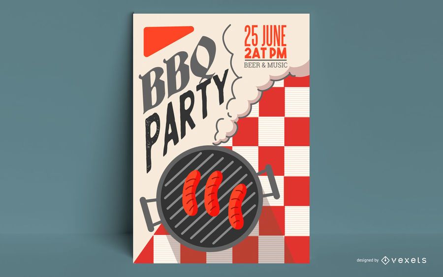 BBQ Party Plakatgestaltung BBQ Party Plakatgestaltung