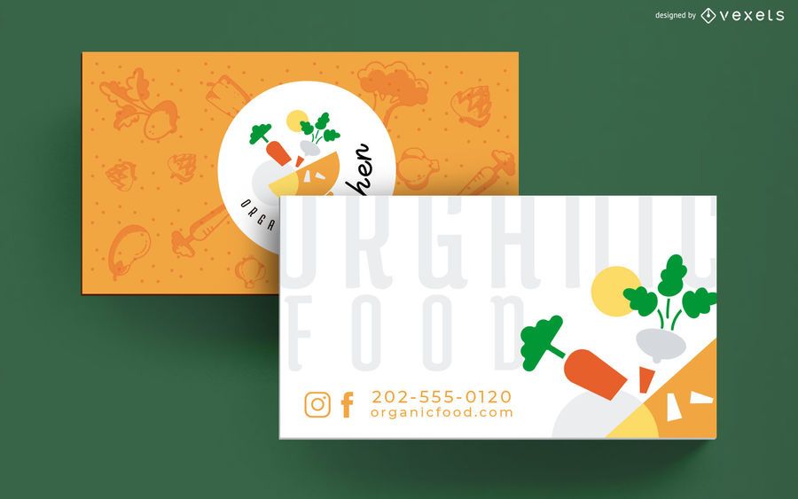 Organic food business card Organic food business card