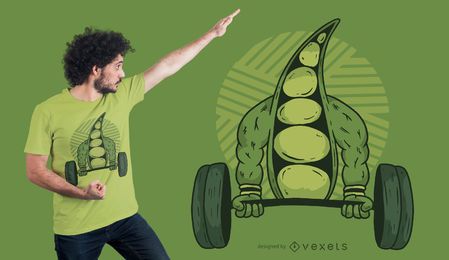 Weightlifting bean t-shirt design Weightlifting bean t-shirt design