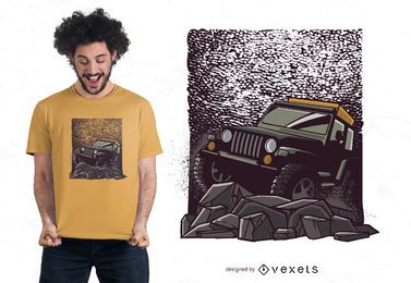 Diseño de camiseta Rocky Road Jeep Diseño de camiseta Rocky Road Jeep