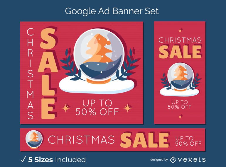 Christmas sale snowglobe banner set Christmas sale snowglobe banner set