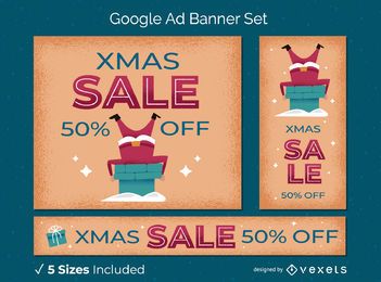 Weihnachtsverkauf Santa Banner Set